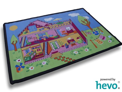 Puppenhaus HEVO® Teppich | Spielteppich | Kinderteppich 140x200 cm Oeko Tex 100