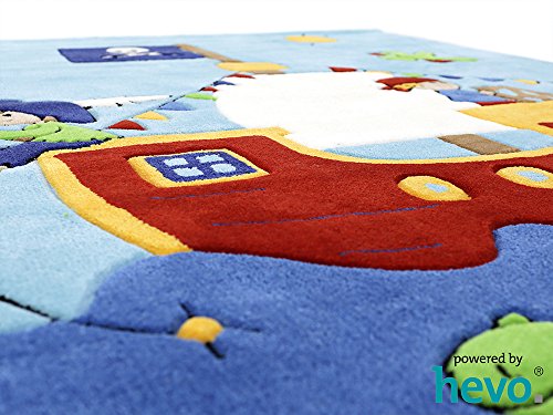 Captain Jack HEVO® Handtuft Teppich | Kinderteppich | Spielteppich | Oeko Tex 100 110x170 cm - 4