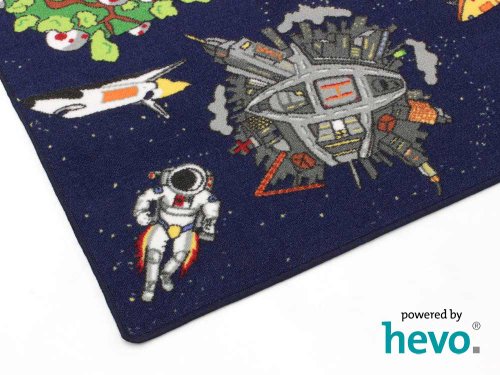 Space blau Weltraum HEVO® Teppich | Spielteppich | Kinderteppich 145×200 cm Oeko-Tex 100 - 6