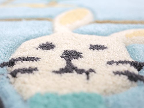 Animal City blau HEVO® Handtuft Teppich | Kinderteppich | Spielteppich 150x220 cm Textiles Vertrauen Oeko Tex 100 - 3